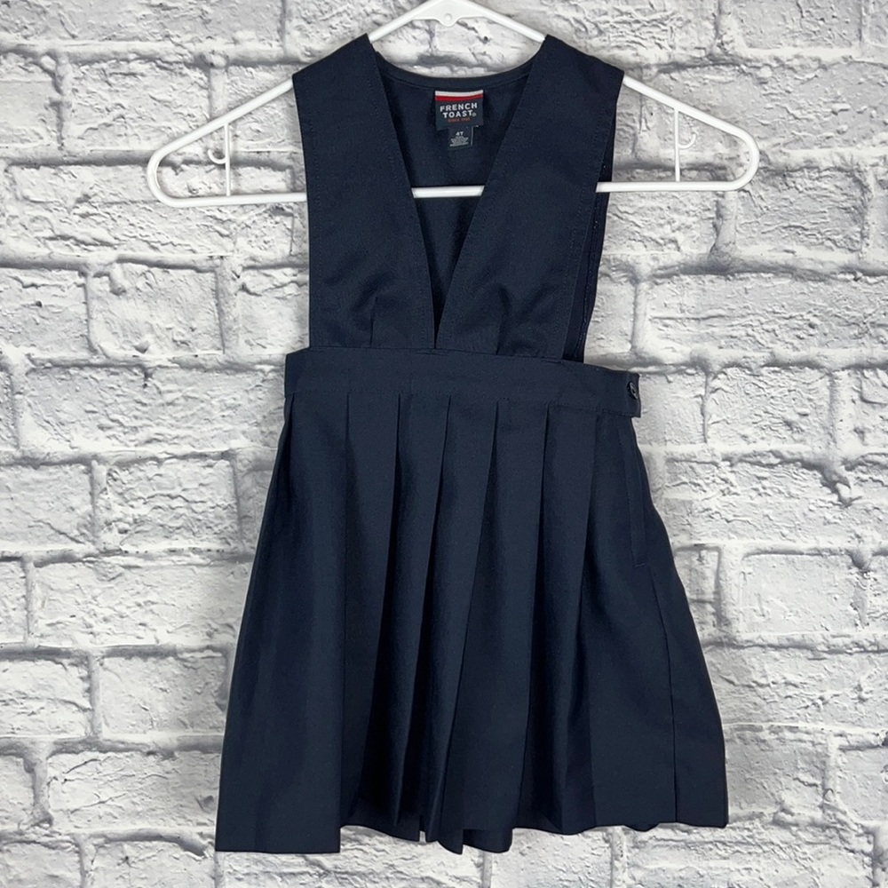 French Toast Girls V-Neck Pleated Jumper